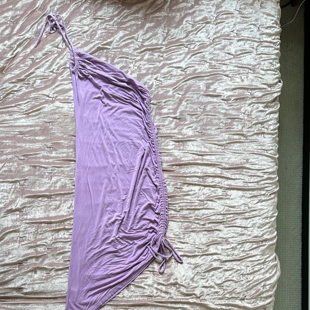Chic Strapless Purple Dress